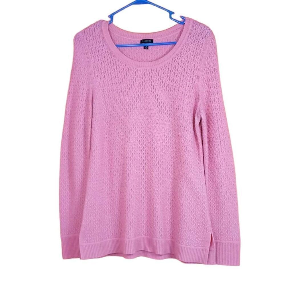Talbots pink lambswool blend sweater.size M